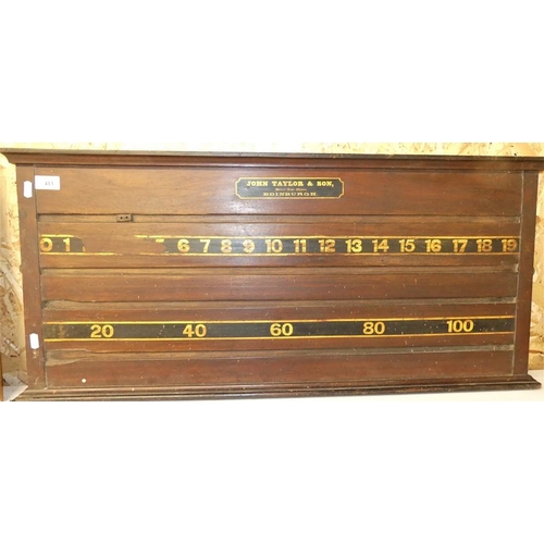 413 - Vintage Snooker Score Board by John Taylor & Son Edinburgh