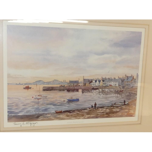 415 - Signed Print by Harry McGregor - Dundee Coastal Scene