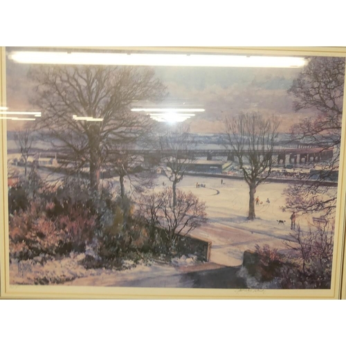 420 - Signed McIntosh Patrick Print - Tay Rail Bridge Scene