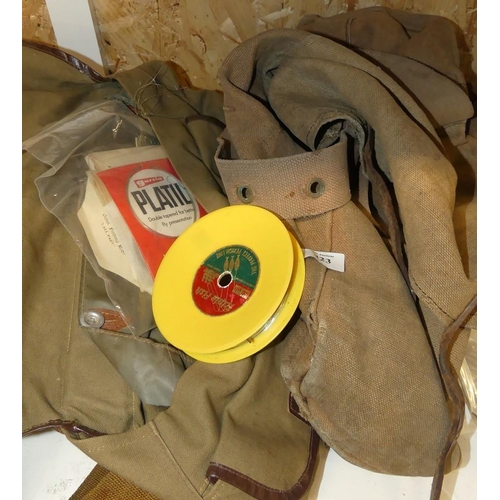 423 - 3 Canvas Fishing Bags & Assorted Tackle (contents as shown).