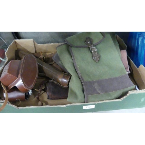 1166 - Box - Gun Cases, Tripod In Leather Case, Fex Camera, etc.