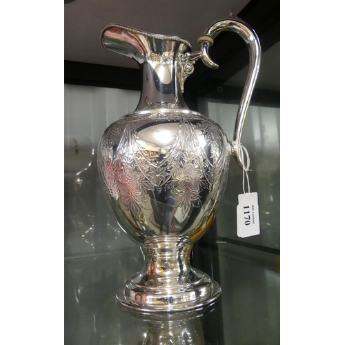 1170 - Silver Plated Claret Jug.