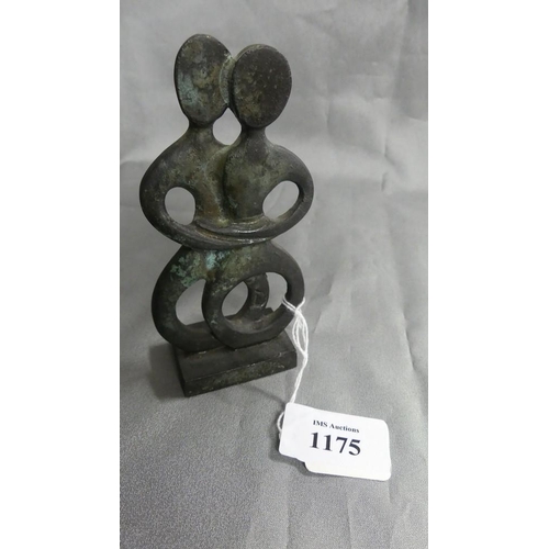 1175 - Modern Bronze Figure ( 12cm Tall).