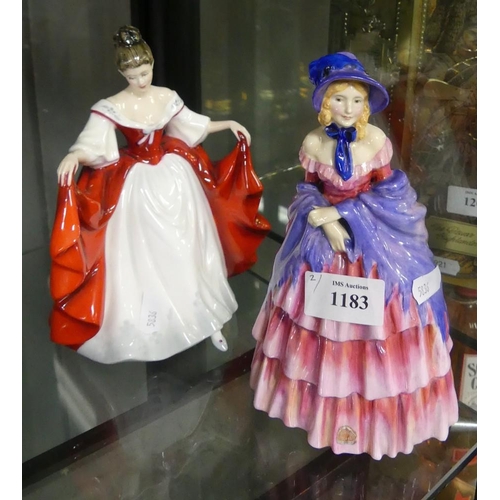 1183 - 2 Royal Doulton Figures - Sara & Victorian Lady.