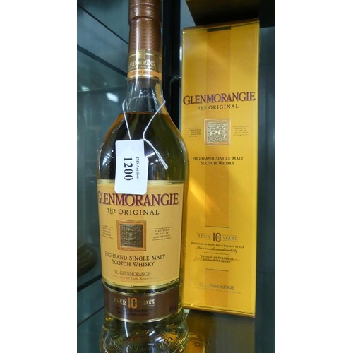 1200 - Bottle Of Glenmorangie 10yr Single Malt Scotch Whisky.