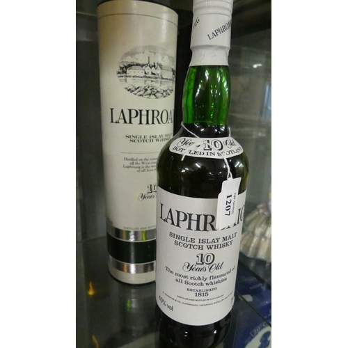 1207 - Bottle Of Laphroaig 10yr Single Malt Scotch Whisky.