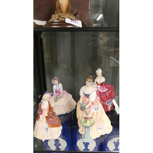 1228 - 4 Royal Doulton Figures - Alexandra, Penelope, Day Dreams & Paisley Shawl.