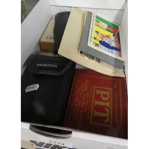 1234 - Box - Praktica Binoculars, Comical Postcards, Spectacles, etc.