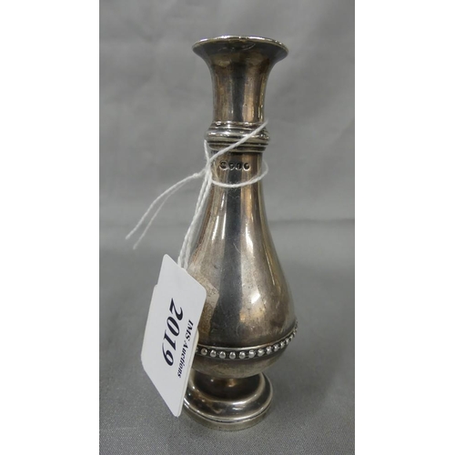 2019 - Victorian London Silver Pounce Pot/ Pepperette, approx 10cm tall.