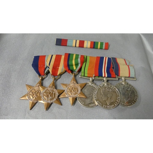 2038 - Bar of WWII Medals (Australian) - Awarded to QX 9320 H.J.Ogilvy plus spare bar.