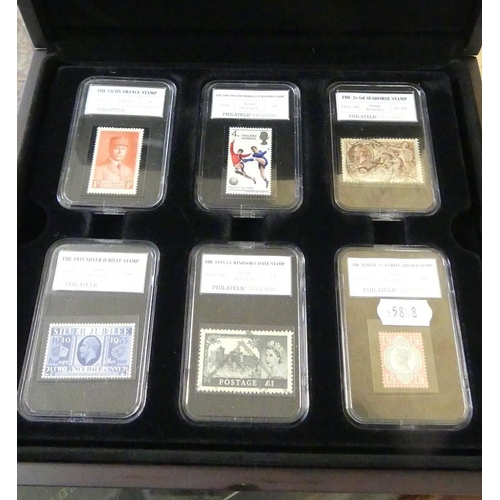 2045 - Cased Collection of Mounted Postage Stamps.