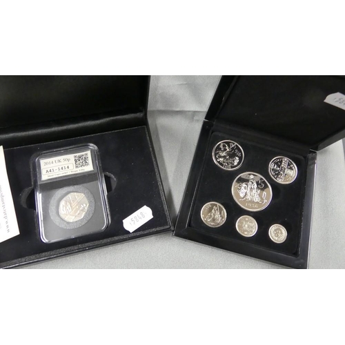 2058 - Cased 2014 Set of Reproduction Coins.