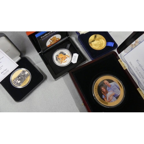 2074 - Four Various Cased Commemorative Coins.