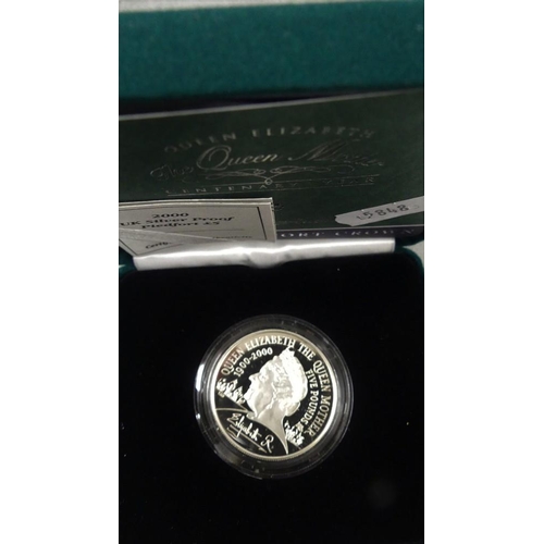 2079 - UK Piedfort 925 Silver £5 Coin - The Queen Mother Centenary Year  1900-2000