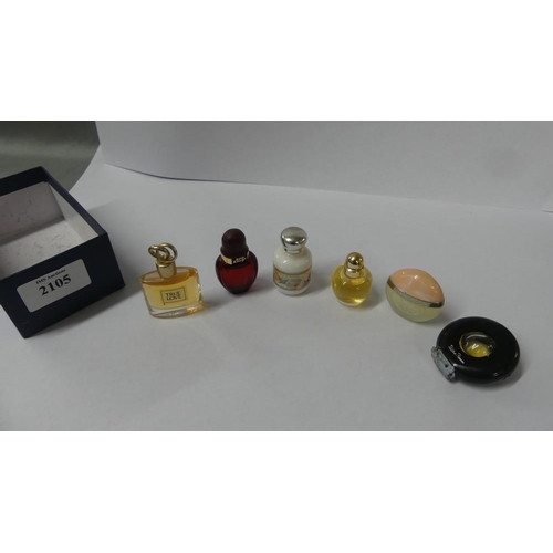 2105 - Lot of Miniature Perfume Bottles (Some full)