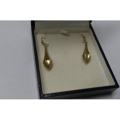 2124 - Pair of Gold Pendant Earrings