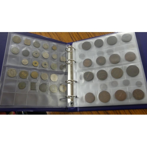 2135 - Album of World Silver & Copper Coins, Tokens etc.