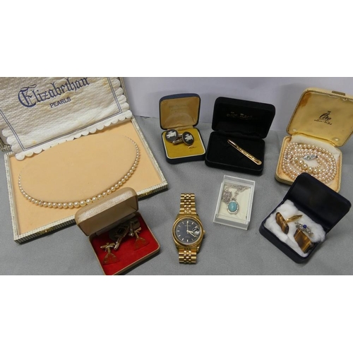 2138 - Box - Assorted Costume Jewellery, Watches etc.