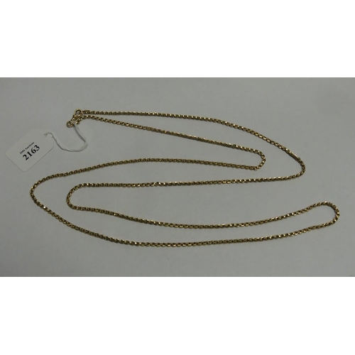 2163 - Long 9ct Gold Chain, approx 40g, 152cm long.