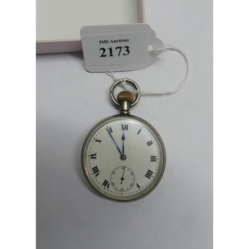 2173 - Gents 925 Silver Cased Pocketwatch.