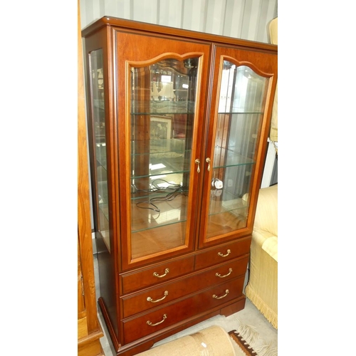 3018 - Cherrywood Glass Front China Cabinet