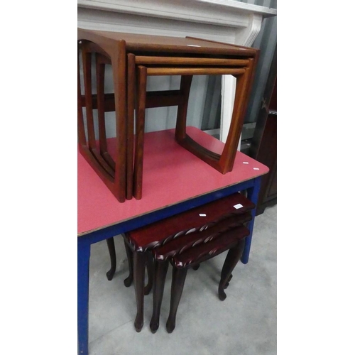 3027 - Teak G Plan Nest of Tables & Mahogany Nest of Tables