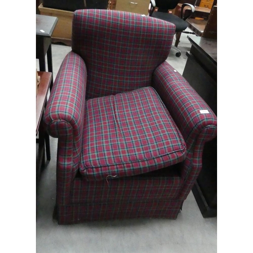 3036 - Tartan Upholstered Armchair