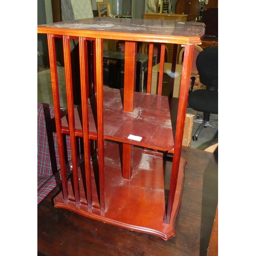 3038 - Mahogany Revolving Bookcase