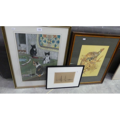 3058 - 3 Framed Prints.