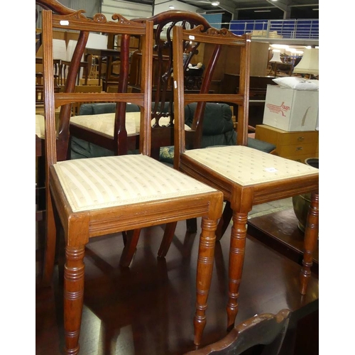 3075 - Pair Mahogany Bedroom Chairs