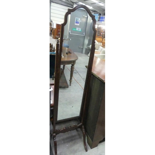 3083 - Mahogany Cheval Mirror