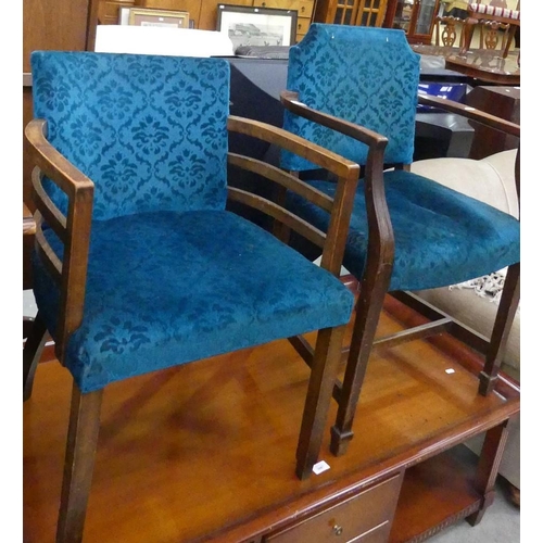 3086 - 2 Mahogany Elbow Chairs