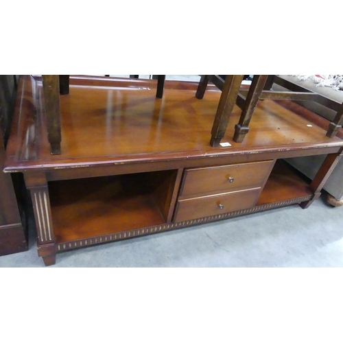 3087 - Mahogany Coffee Table with Drawers