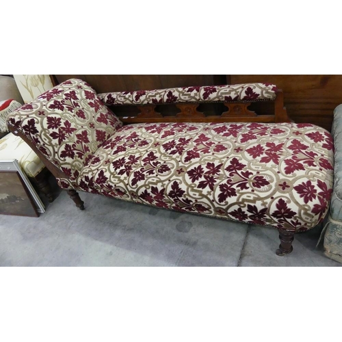 3092 - Victorian Mahogany Chaise Longue