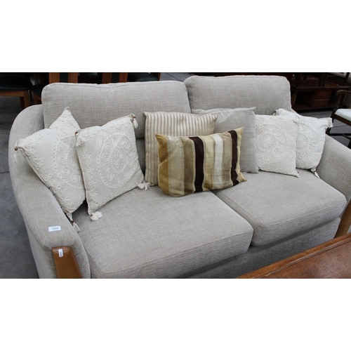 3124 - Ercol Oatmeal fabric Upholstered Sofa & Chair