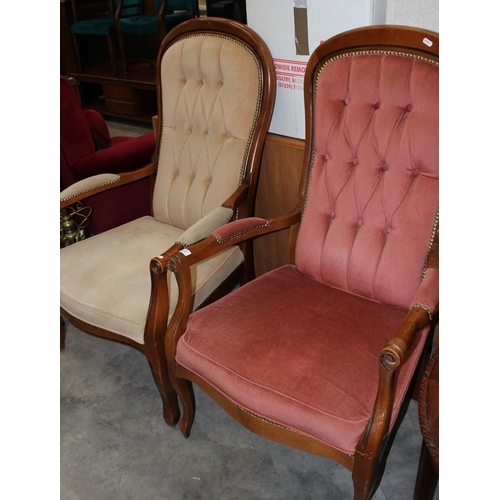 3133 - 2 Button Back Elbow Chairs