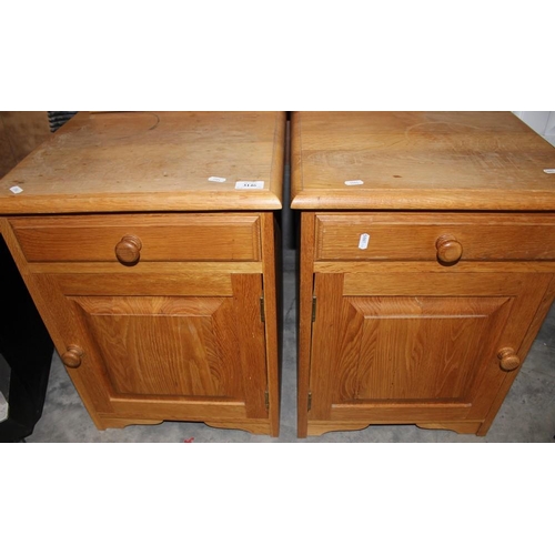 3146 - Pair Of Light Oak Bedside Cabinets