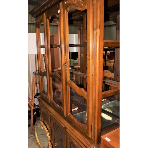 3187 - China Cabinet On Sideboard Base (As Found)