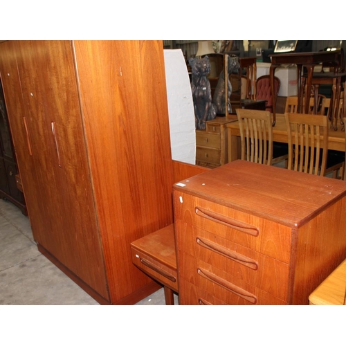 3195 - Teak 3 Piece Bedroom Suite