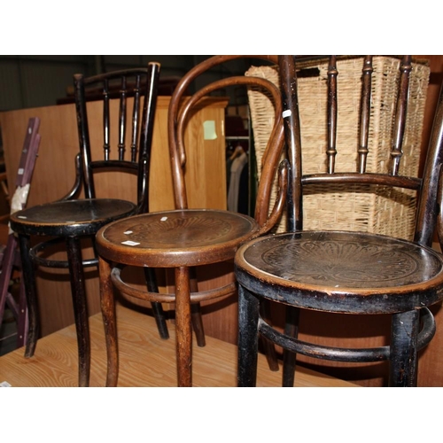 3219 - 3 Bentwood Dining Chairs