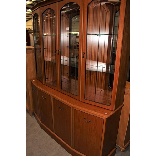 3232 - Cherrywood China Cabinet On Sideboard Base