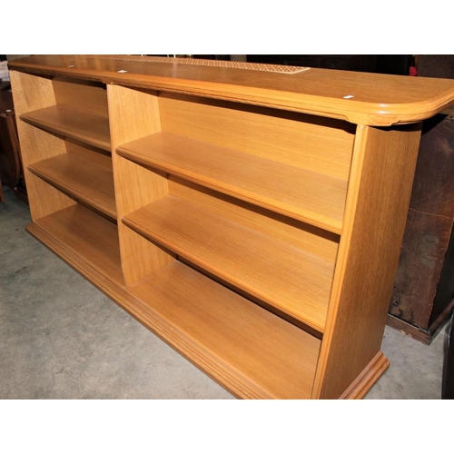 3243 - Oak Bookcase (223cm Length)