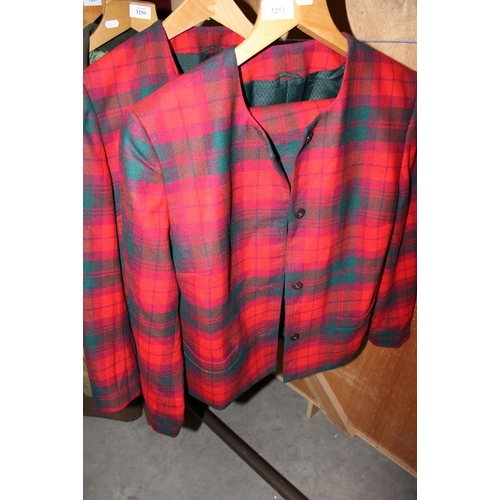 3251 - 2 Ladies Tartan Suits Size 10