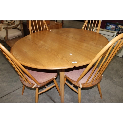 3259 - Ercol Blonde Drop Leaf Dining Table with 4 Chairs