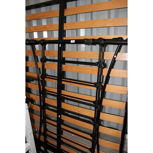 3288 - Black Painted Metal Double Bed Frame