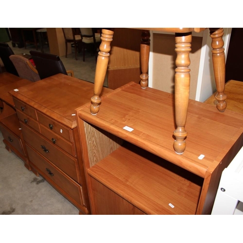 3295 - Pine 3 Drawer Chest, Bedside, Cabinet and Lamp Table