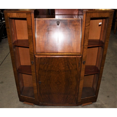 3302 - Art Deco Mahogany China Cabinet