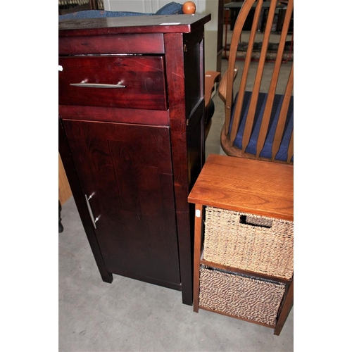 3338 - Mahogany Cabinet and a Storage Chest