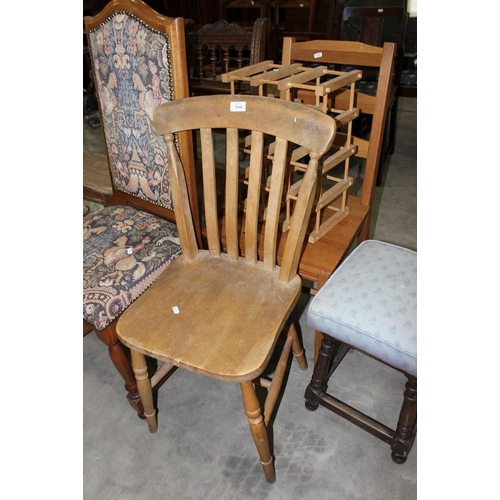 3341 - 4 Chairs, Wine Rack and a Stool