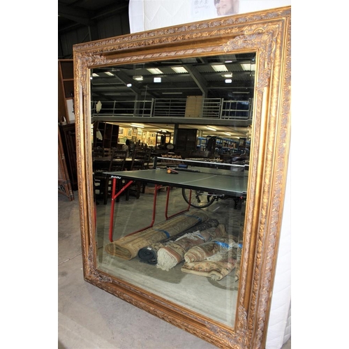 3379 - Large Ornate Gilt Framed Bevelled Hall Mirror 104cm x 134cm